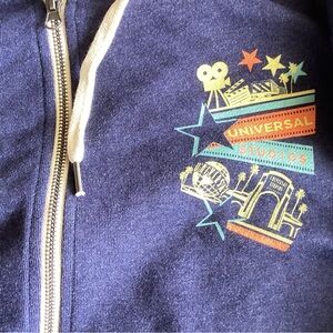 Universal Studios Clothing Brand, Sweatshirt, Size XL:Navy Blue, With Zipper